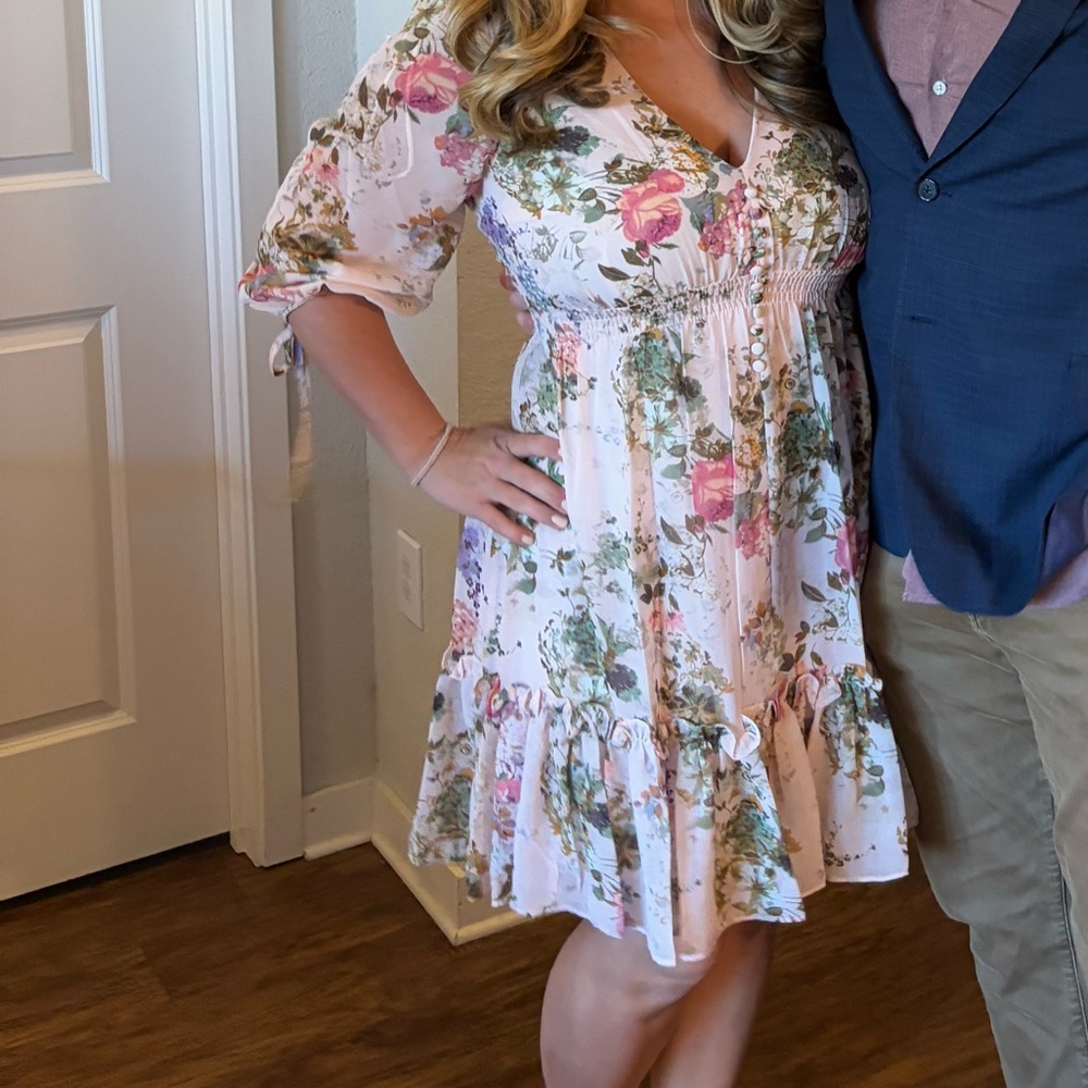 Floral V-Neck Dress